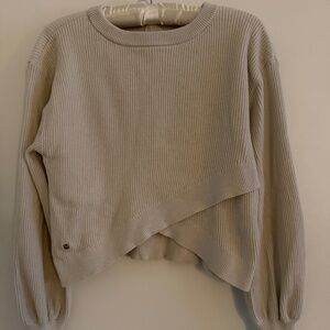 Lululemon Reversible Crossover Sweater in Bone- EUC - Size Small
